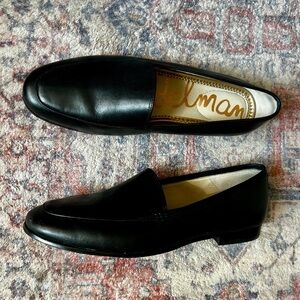 SAM EDELMAN Leon Black Leather Loafer Flats